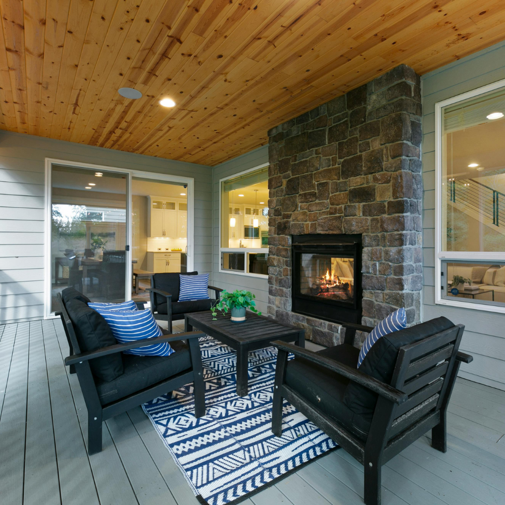 Fireplace in House